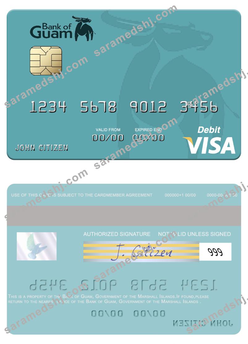 Marshall Islands Bank of Guam visa debit card